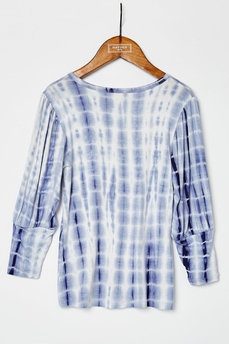 Tie Dye Banded Cuff Top