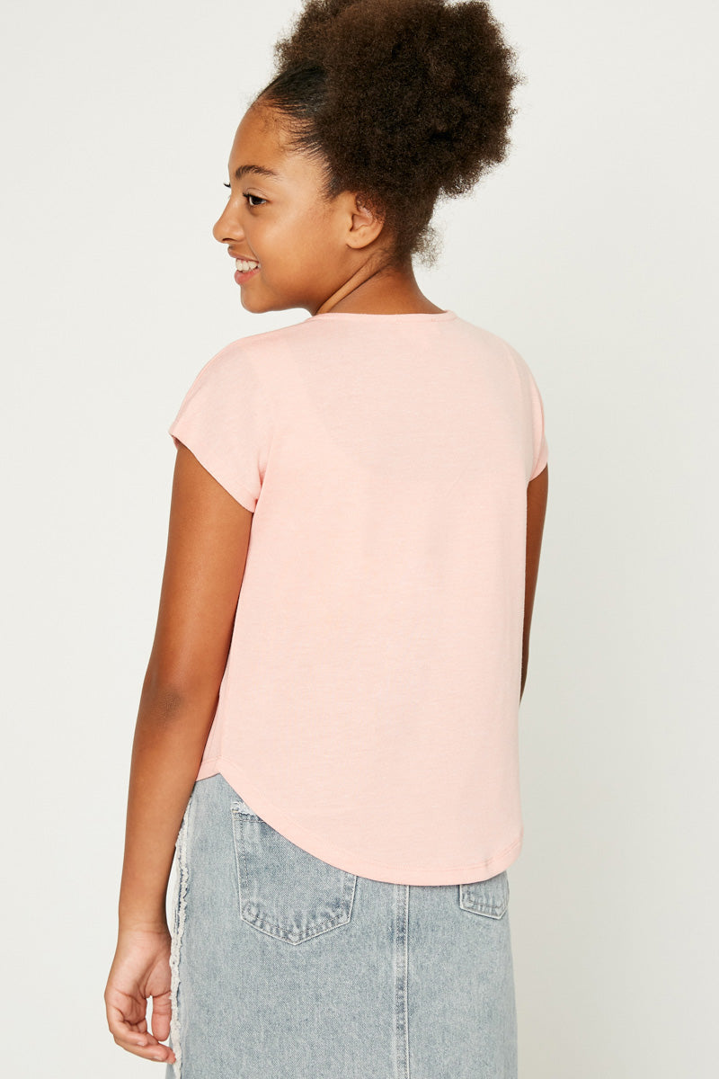 Embroidered V-Neck T-Shirt