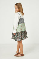 G8288-NAVY Floral Swing Dress Back