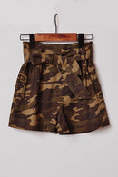 G9090-CAMO Belted Paperbag Shorts Alternate Angle