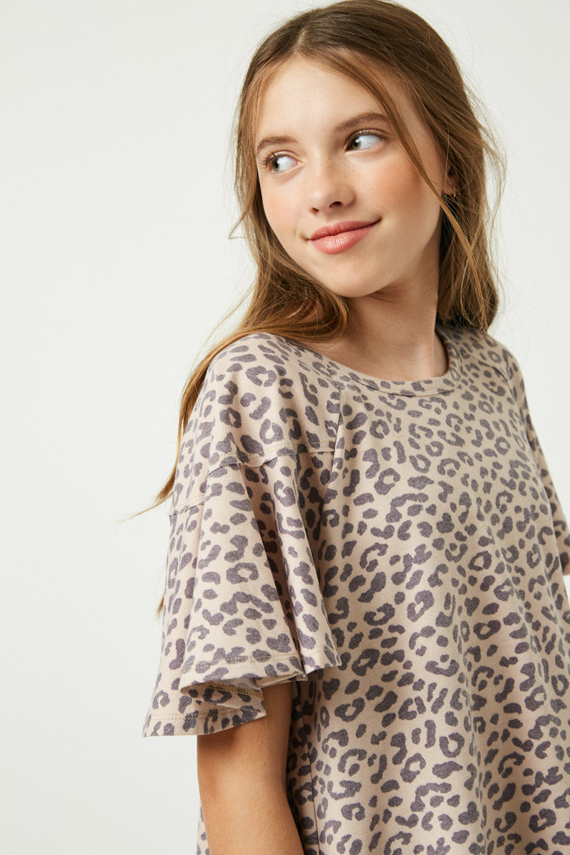 Stone Washed Leopard Tee