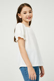 Square Neck Swiss Dot Knit Top
