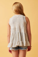 GDY5890 Sky Girls Printed Terry Babydoll Tank Pose