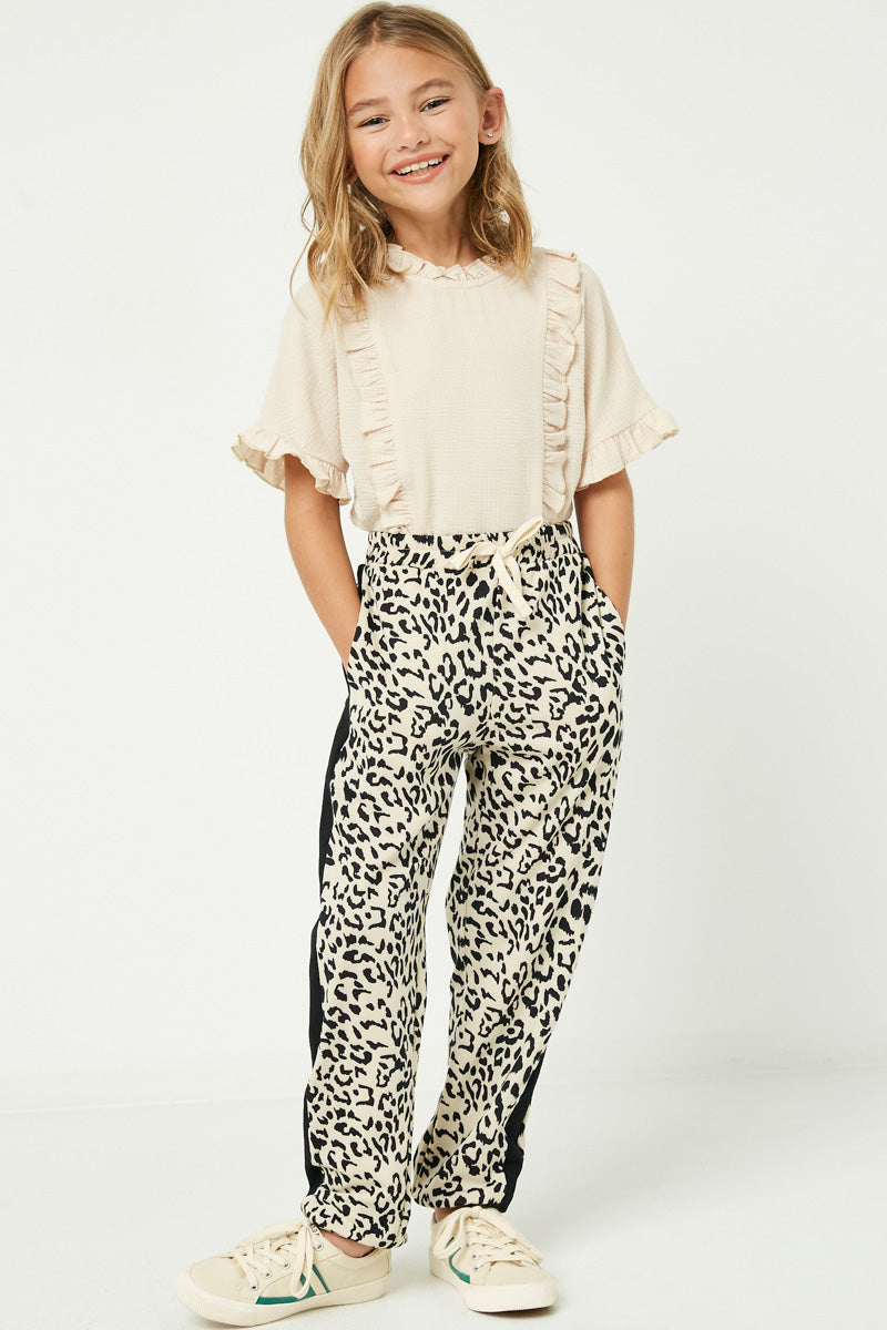Leopard Contrast Panel Joggers