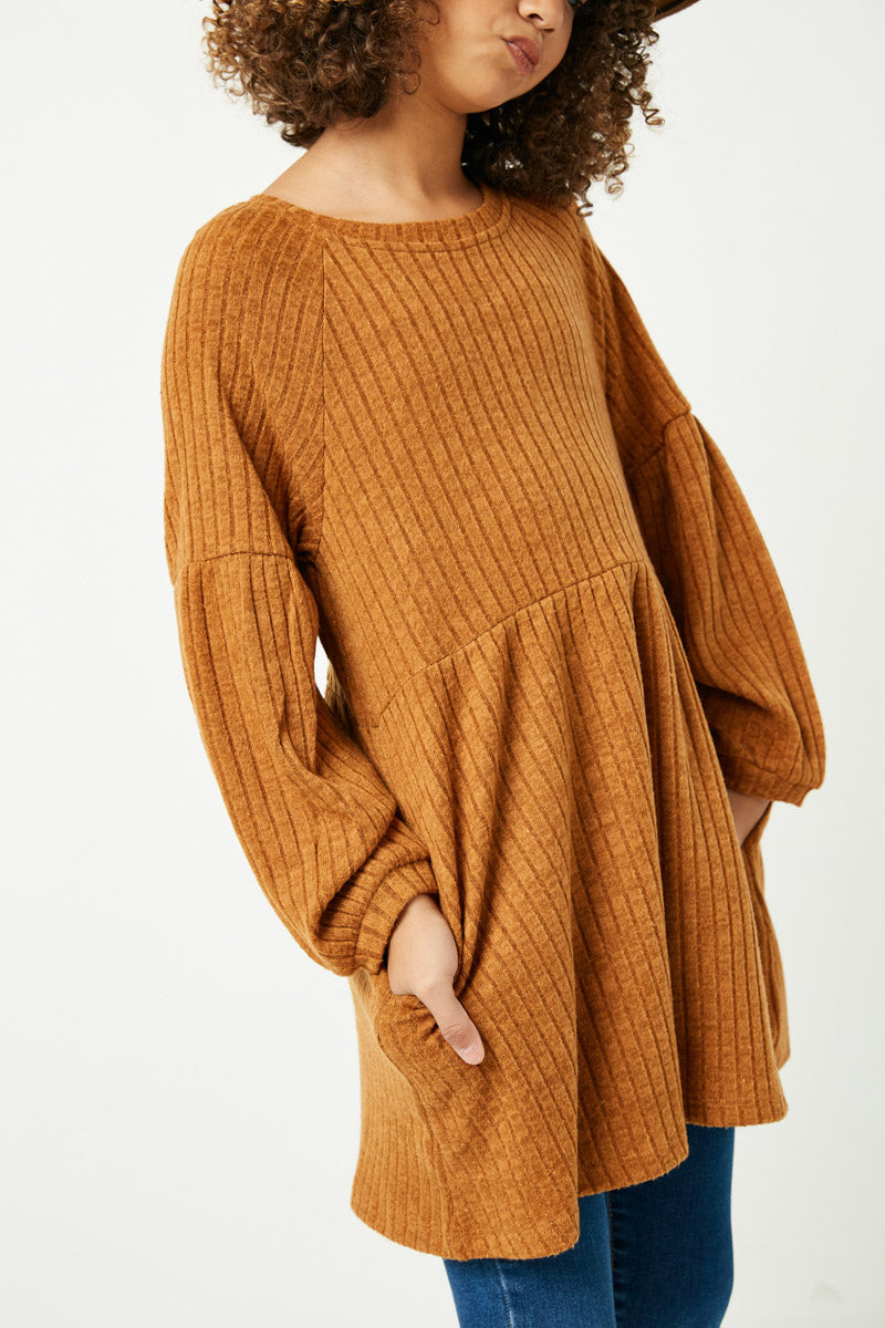 Girls Ribbed Mini Modest Dresses Girls Ribbed Mini Modest Dresses