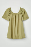 GJ3221 Olive Ruffled Wide Neck Ribbed Knit Top Flat Back