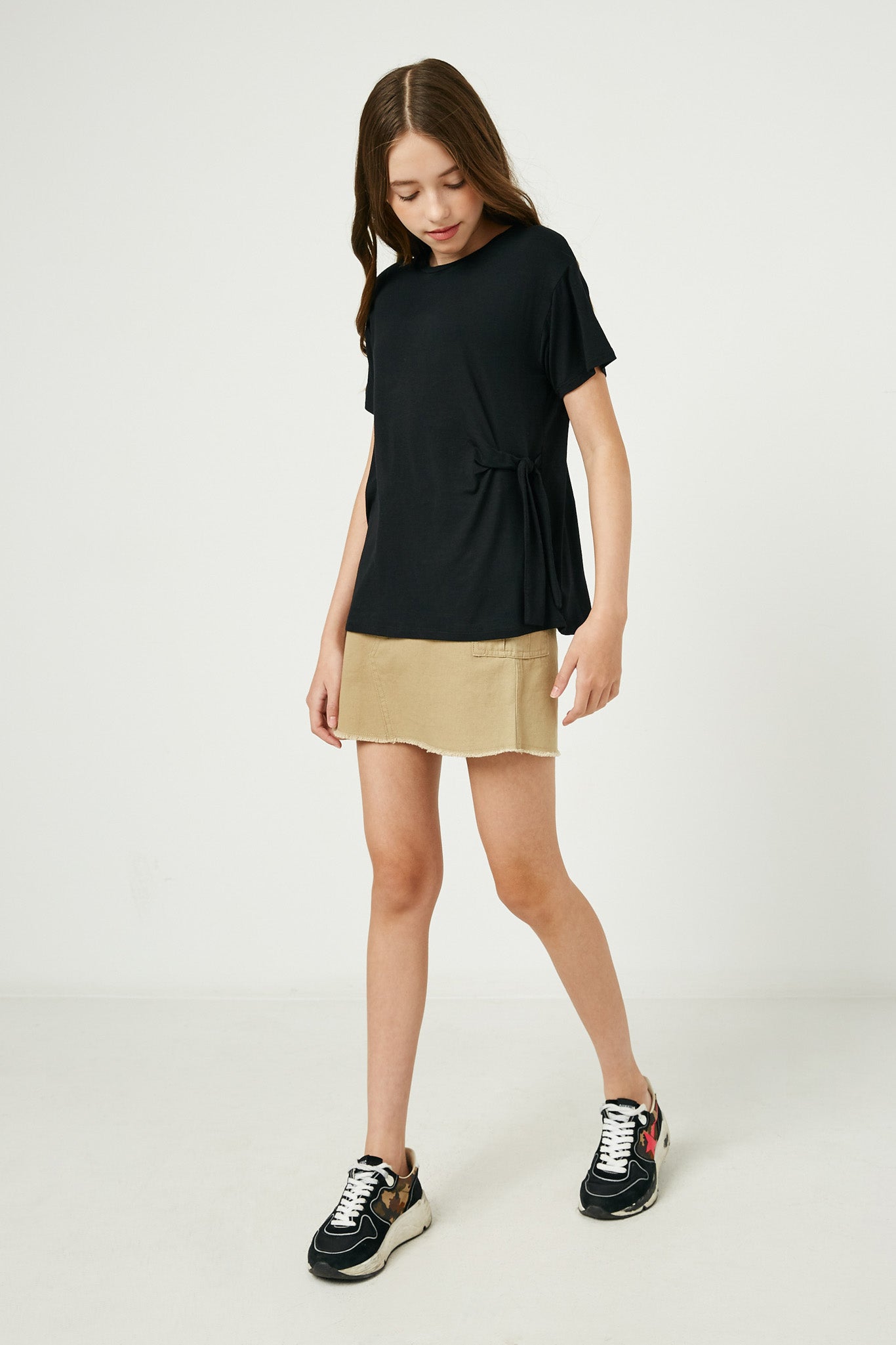 Side Ribbon Tie T Shirt