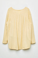 GJ3271 Yellow Girls High-Low Burnout Knit Top Flat Back