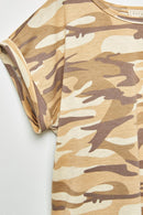 GJ3295 Camo Girls Camo Banded T Shirt Detail
