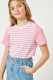 Mixed Stripe Print T-Shirt