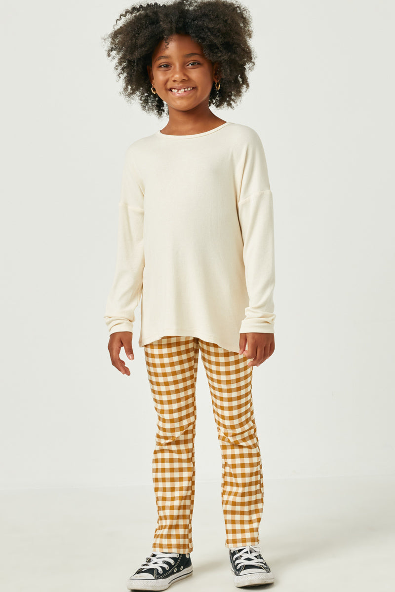 Lace Trim Back Long Sleeve Knit Top