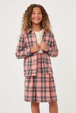 Patch Pocket Plaid Shirt Jacket