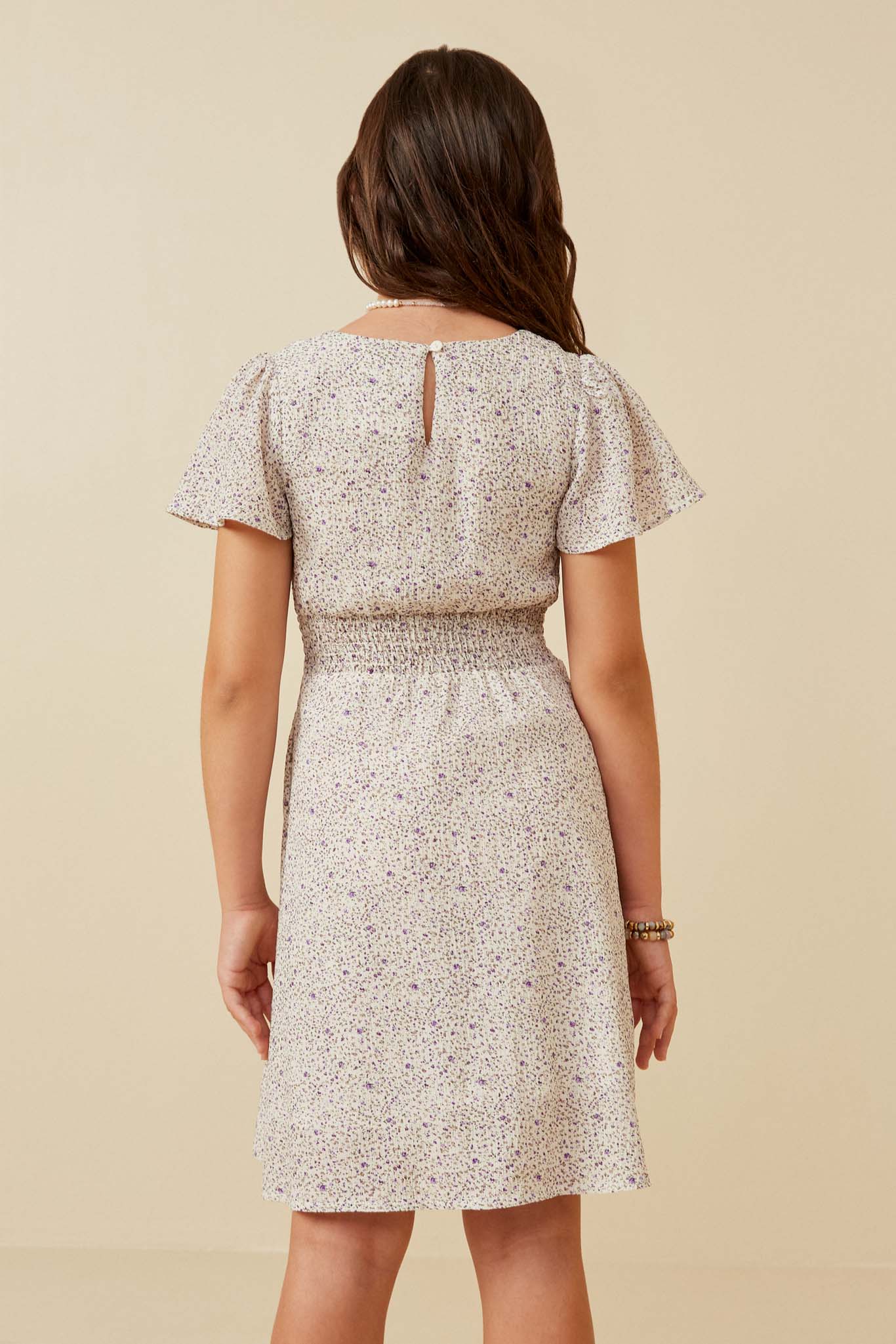 cute dress with short sleeves Cute Floral Short Sleeve Square Neck Buttons Maxi Dress