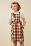 Plaid Patch Pocket Overall