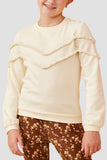 Fringe Detail Knit Sweatshirt