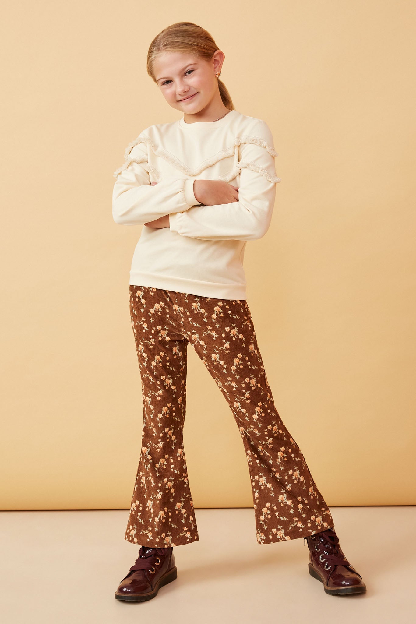 Fringe Detail Knit Sweatshirt