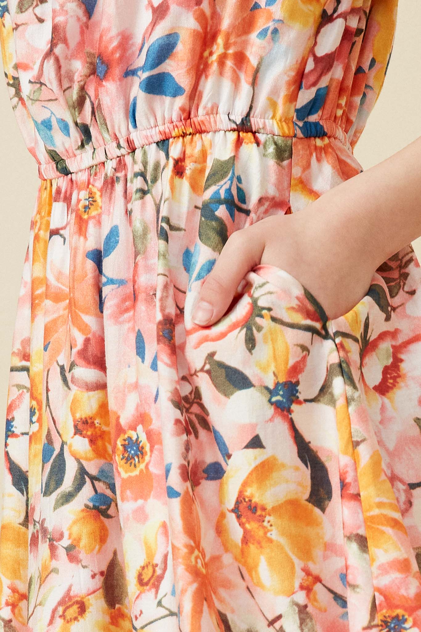 Square Neck Puff Sleeve Floral Dress