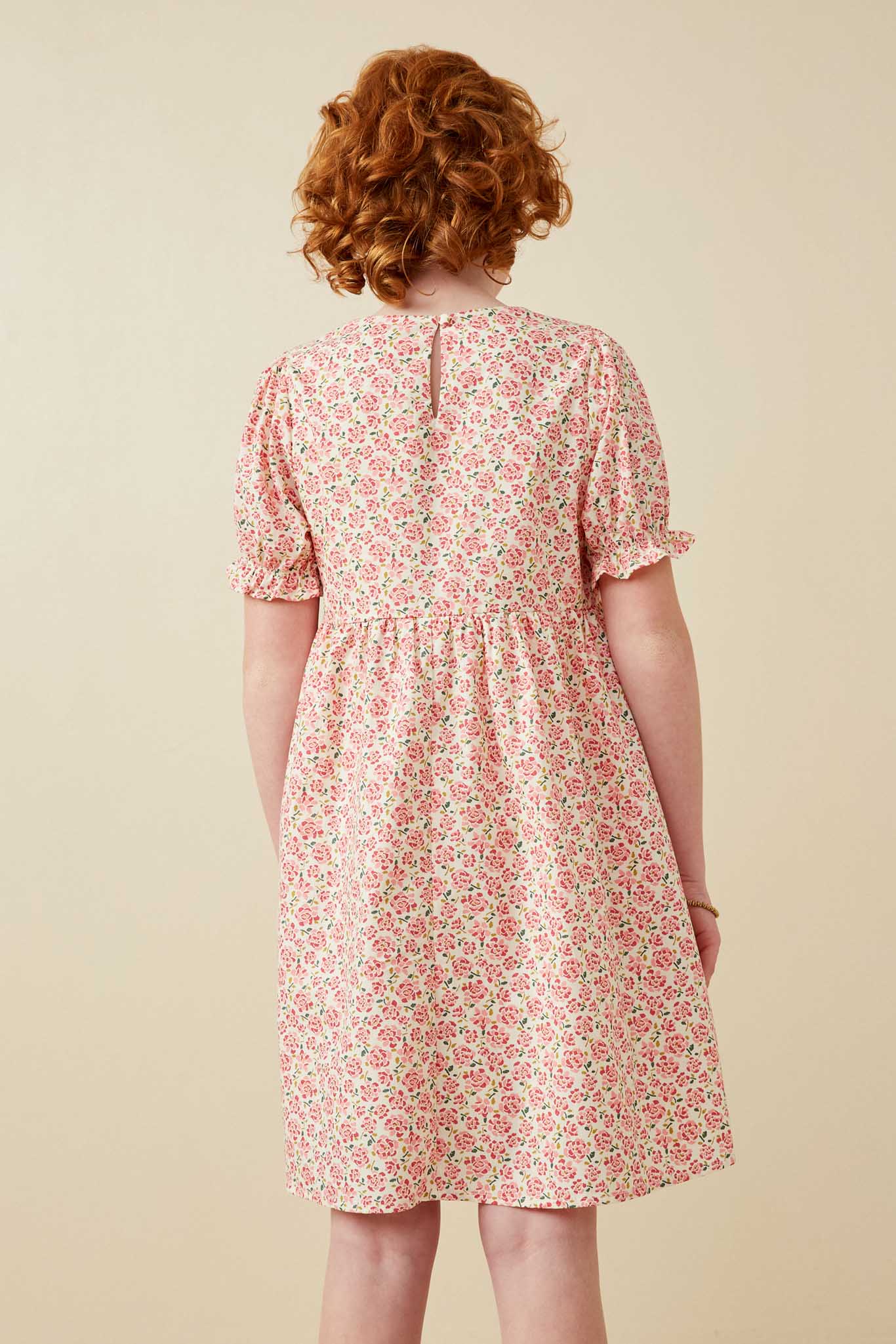 Girls Floral Cinch Dress