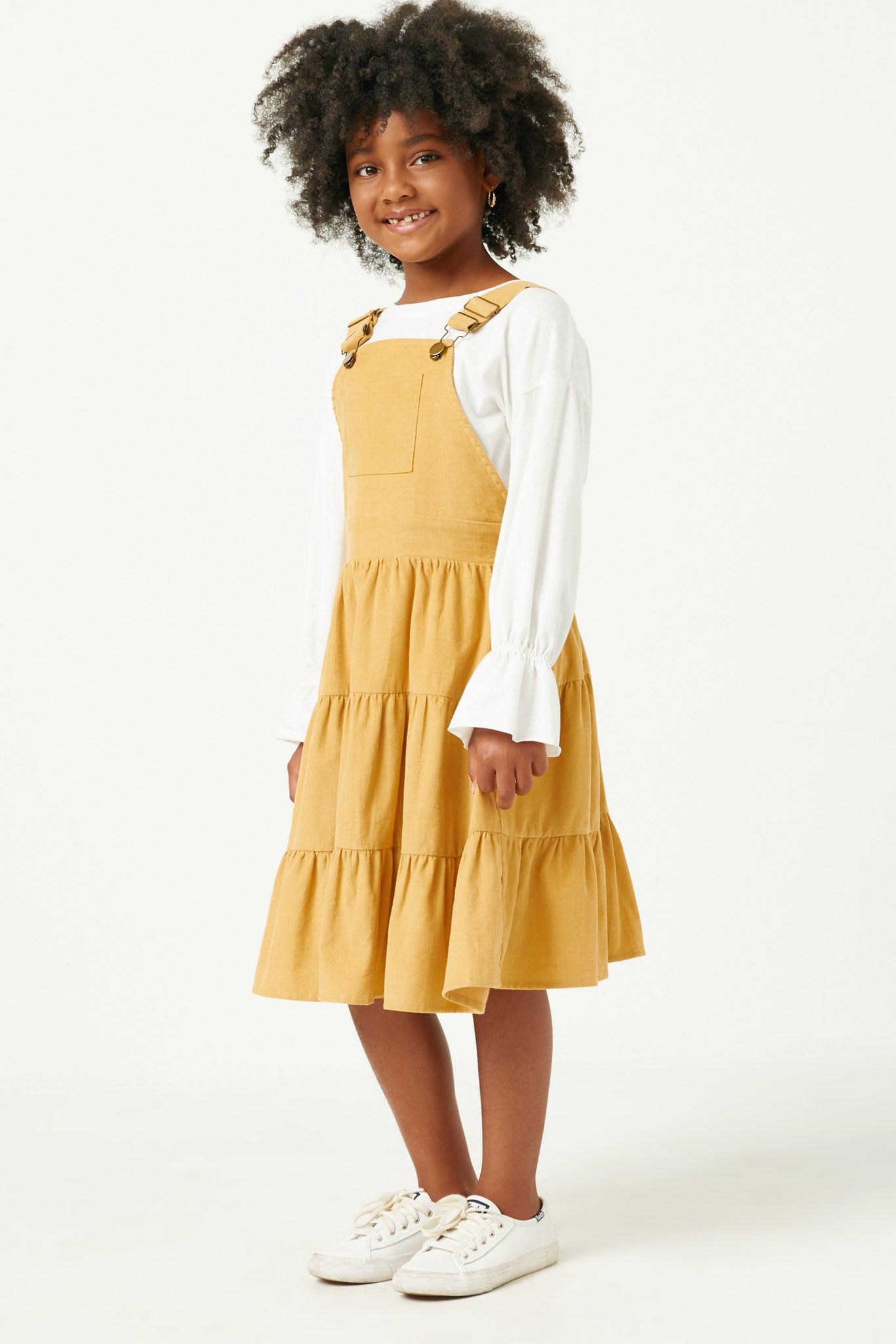 Girls Corduroy Tiered Overall Dress | Cute Girls' Clothes Olive / L Olive *girl's Dresses Midi Dresses Hayden Girls Girls Corduroy Tiered Overall Dress | Cute Girls' Clothes Olive / L Olive *girl's Dresses Midi Dresses Hayden Girls