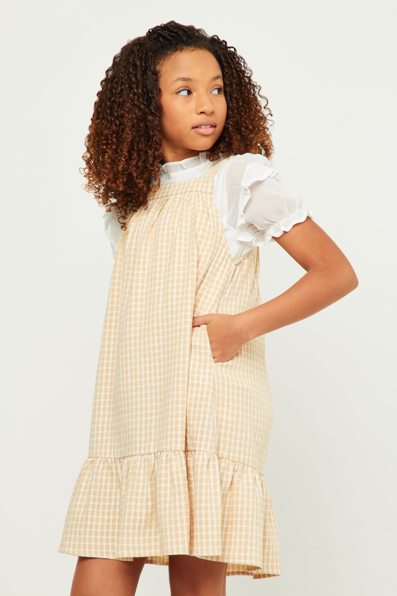 Girls Ruffle Hem Sleeveless Dress | Cute Girls' Clothes – Hayden Girls
