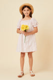 GN4652 Blush Girls Lace Seersucker Smocked Dress Full Body