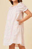 GN4652 Blush Girls Lace Seersucker Smocked Dress Detail