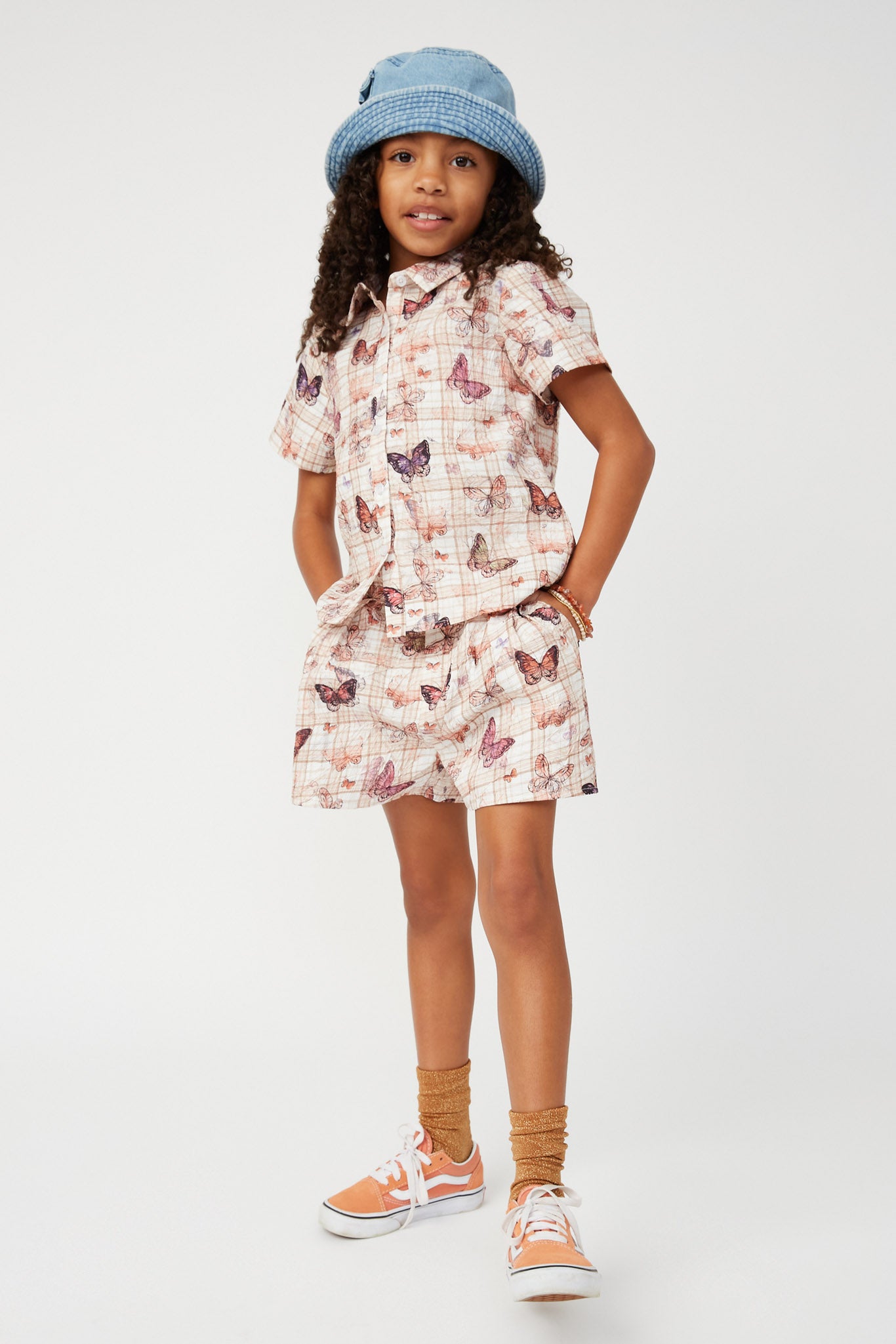 Smithsonian Butterfly Print Button up Shirt