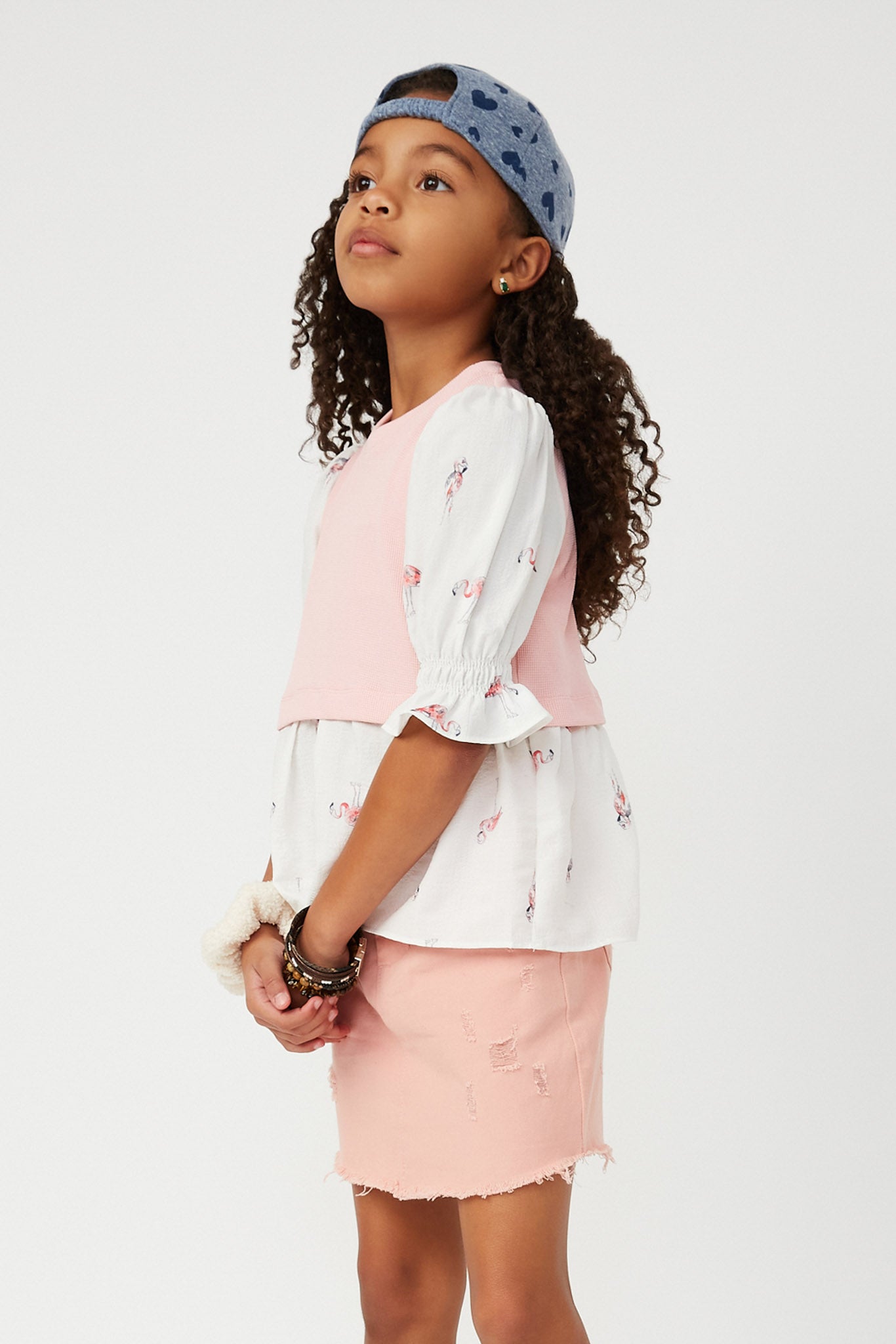 Smithsonian Mixed Media Flamingo Print Top