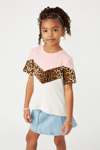 GS0025 Pink Smithsonian Chevron Cheetah Panel Top Front