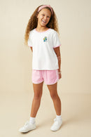 GS0032 Off White Smurfs Smurfette Patch Ringer Terry T Shirt Pose