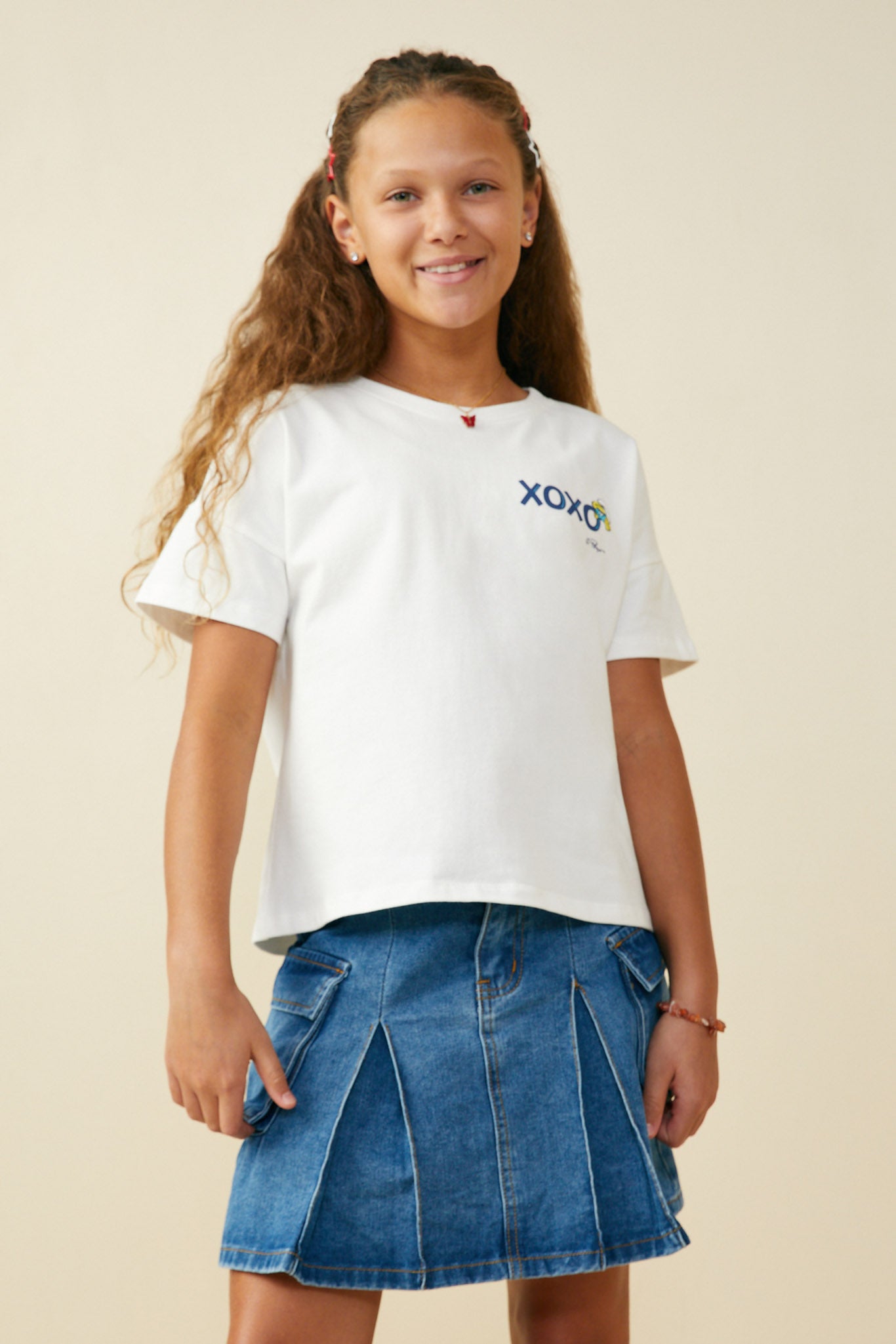 Smurfs Hearts and Kisses Large Graphic T Shirt