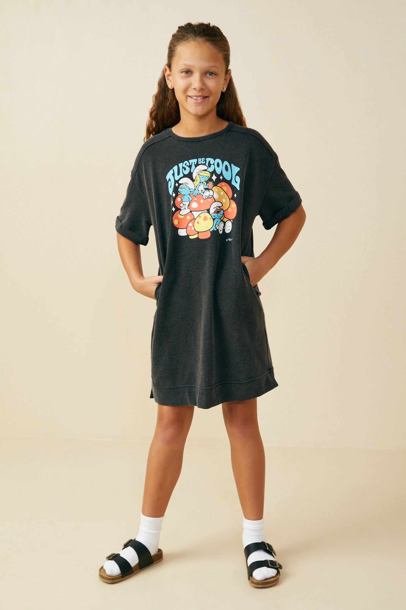 Smurfs Garment Just Cool Washed T-Shirt Dress