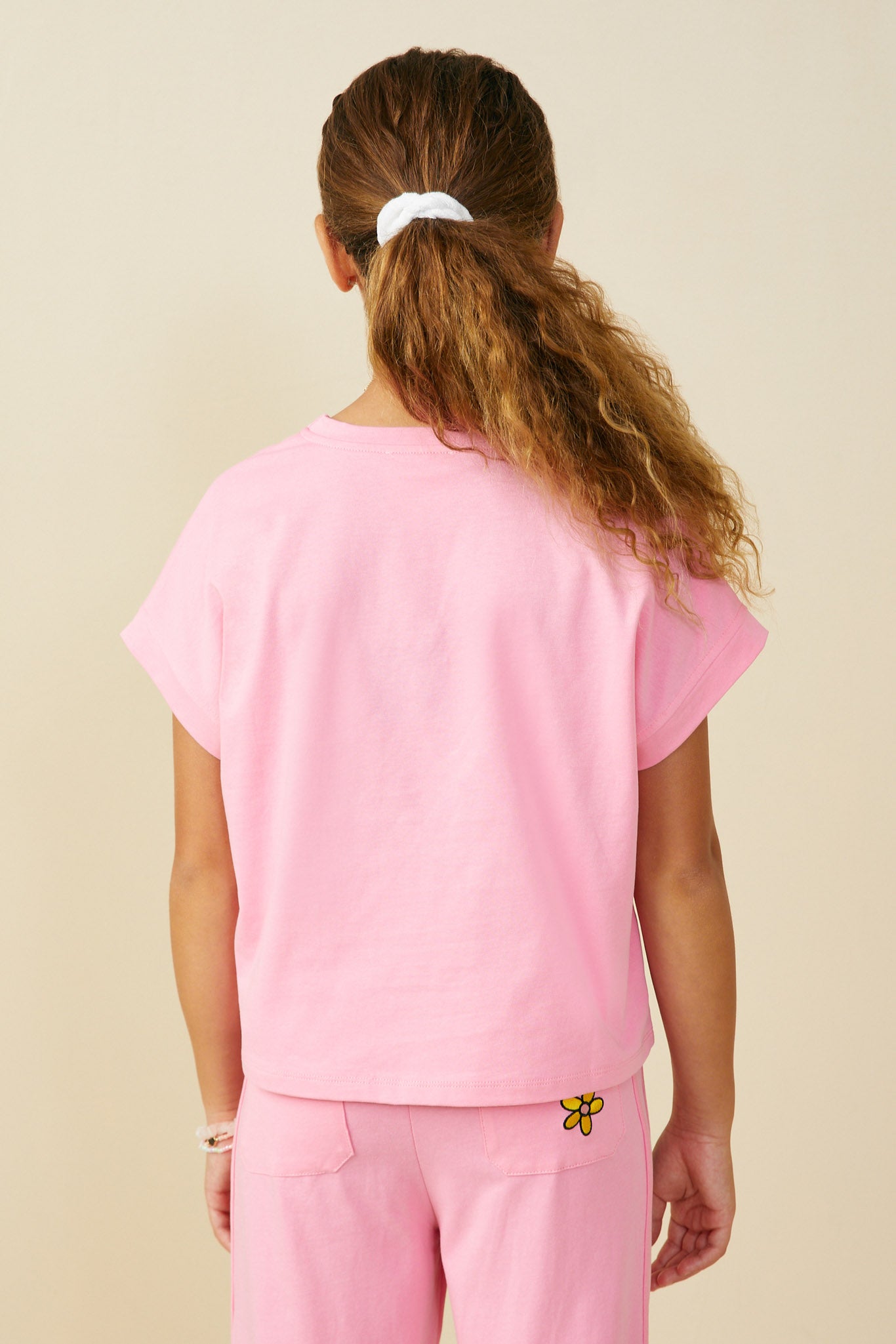 GS0038 Pink Smurfs Love More Graphic T Shirt Back