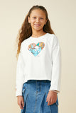 GS0042 Off White Smurfs Love More Long Sleeve Knit T Shirt Front 2