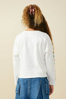 GS0042 Off White Smurfs Love More Long Sleeve Knit T Shirt Back