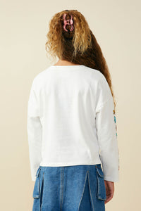 GS0042 Off White Smurfs Love More Long Sleeve Knit T Shirt Back