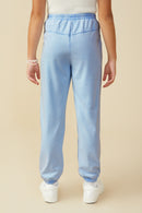 GS0047 Blue Smurfs Love You Large Graphic Garment Washed Joggers Back