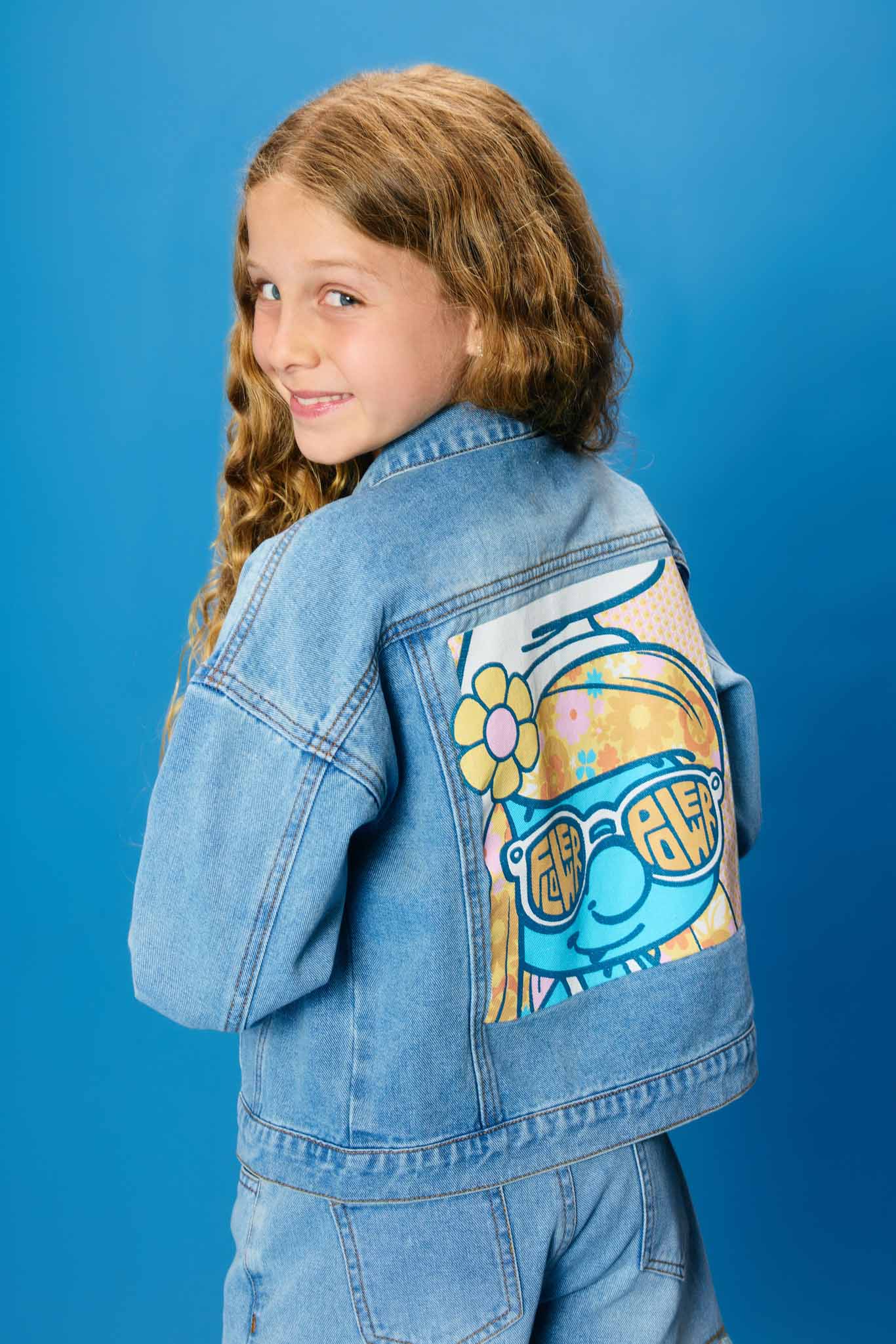 Smurfs Smurfette Large Graphic Cargo Denim Jacket