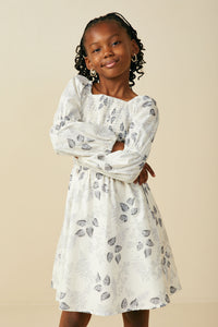 GS0077 Grey Girls Smithsonian Shin Bijutsukai Smocked Dress Front