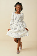 GS0077 Grey Girls Smithsonian Shin Bijutsukai Smocked Dress Pose