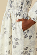 GS0077 Grey Girls Smithsonian Shin Bijutsukai Smocked Dress Detail