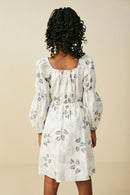 GS0077 Grey Girls Smithsonian Shin Bijutsukai Smocked Dress Back