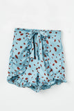 GY1010 Blue Polka-Dot Ruffle Shorts Front Flat