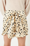 GY1010-IVORY Polka-Dot Ruffle Shorts Front