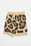 GY1166 Leopard Girls Knit Leopard Shorts Back Flat