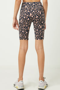 GY1198 Leopard Girls Leopard High Rise Short Back