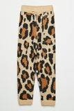 GY1270 Leopard Girls Knit Leopard Leggings- Flat Front