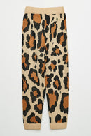 GY1270 Leopard Girls Knit Leopard Leggings- Flat Back