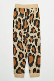 GY1270 Leopard Girls Knit Leopard Leggings- Flat Back