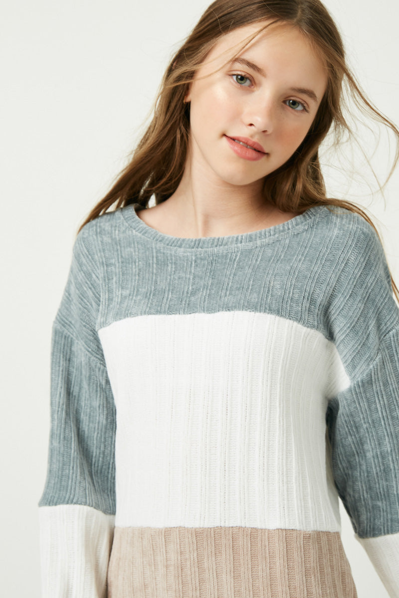 Chunky Knit Colorblock Top